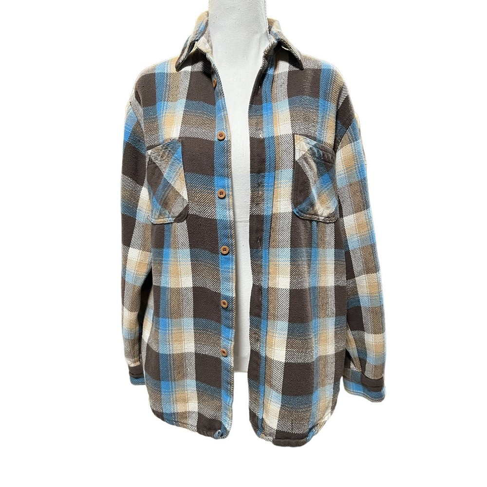 Vintage 90s Big Mac Plaid Flannel Button Up Shirt shacket